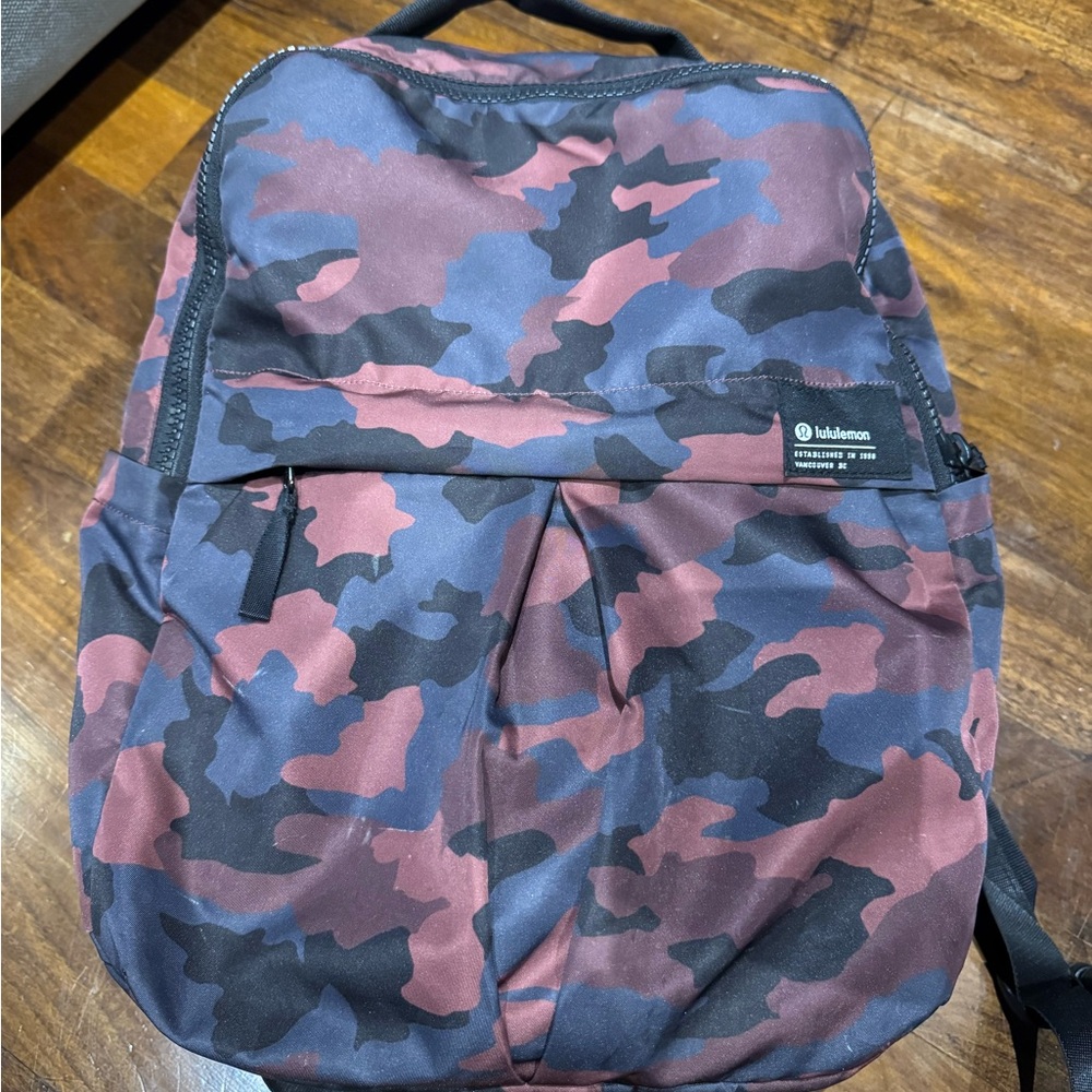 lululemon athletica Red and Black Camo Backpack